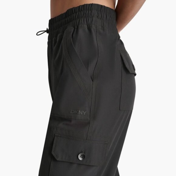 DKNY Sport Black Cargo Jogger Pants Large NWT - Picture 3 of 16